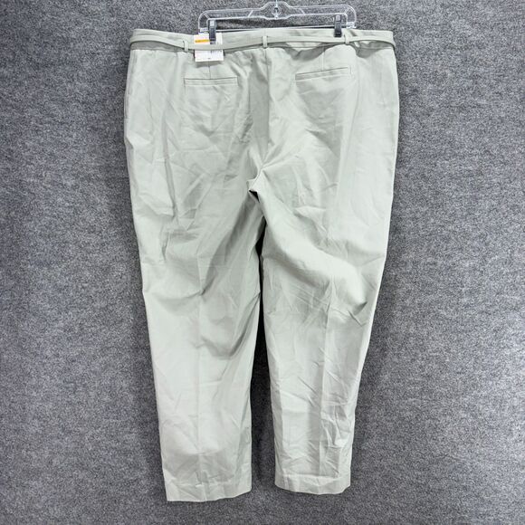 New Charter Club Dress Pants Women 24W Plus Gray Pleated High Rise Slimming - Picture 2 of 9